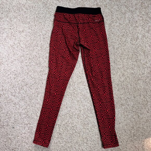 Nike Dri-Fit Running Tights Womens Size XS Run Fast Live Fearless Red & Black - Picture 3 of 7